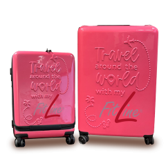 Juego de maletas ABS en color rosa